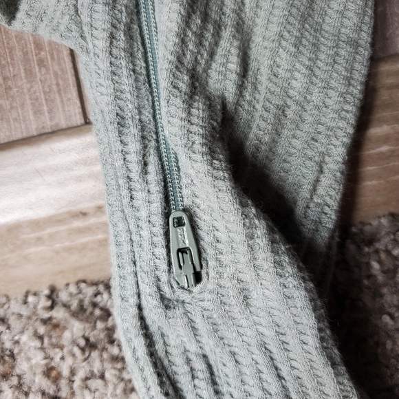 Cloud Island Sage Green Baby Waffle Knit One Piece Footie Size 3-6M NWOT - Picture 4 of 14